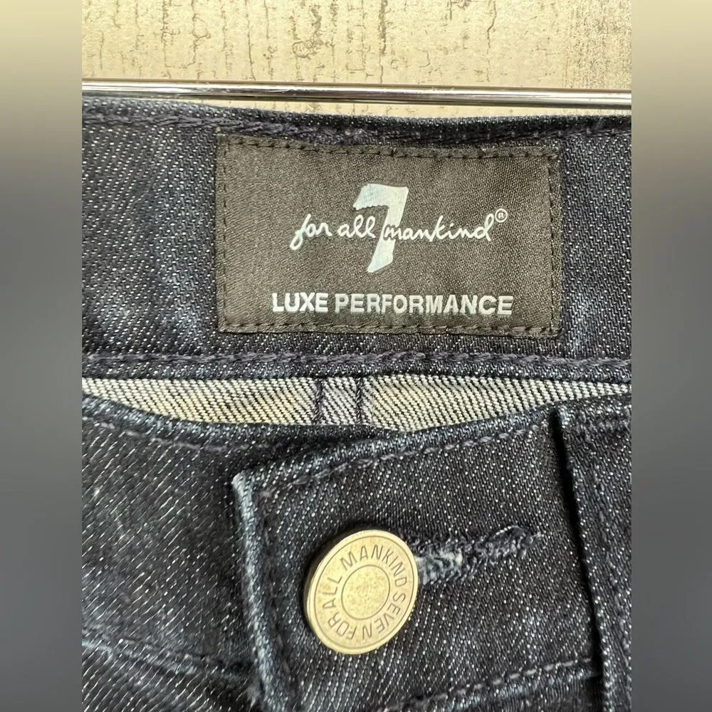 7 For All Mankind Luxe Performance The Straight Dark Wash Jeans Mens W29